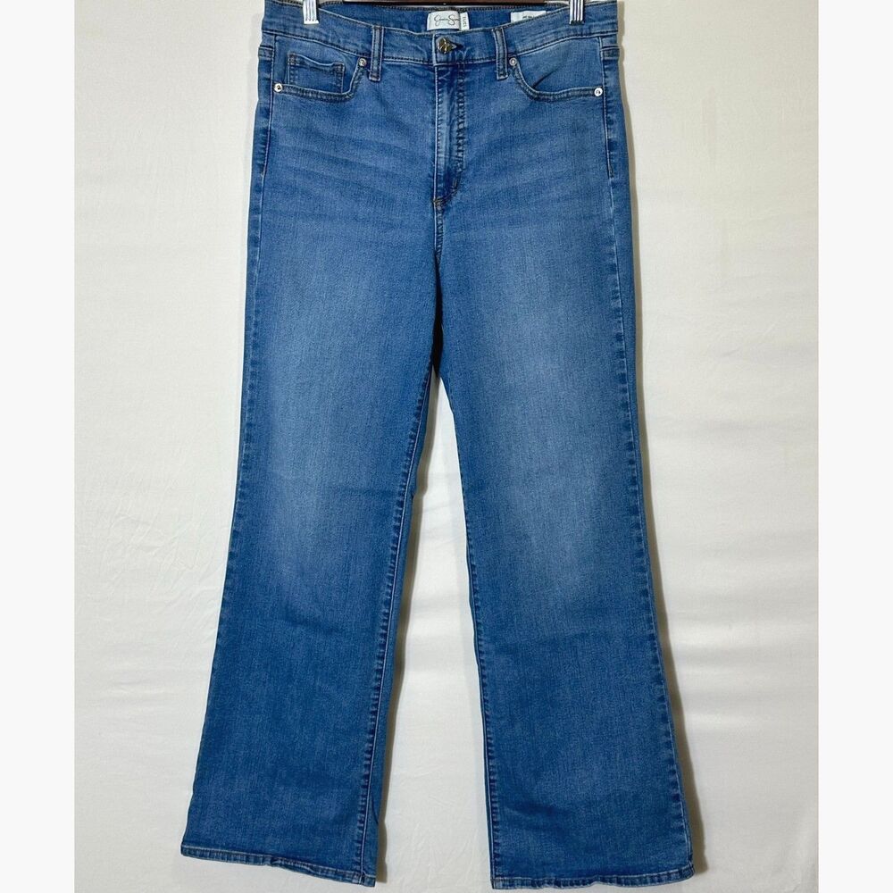 Jessica Simpson Casual Mid Rise Boot Cut Blue Jeans Size 12/31